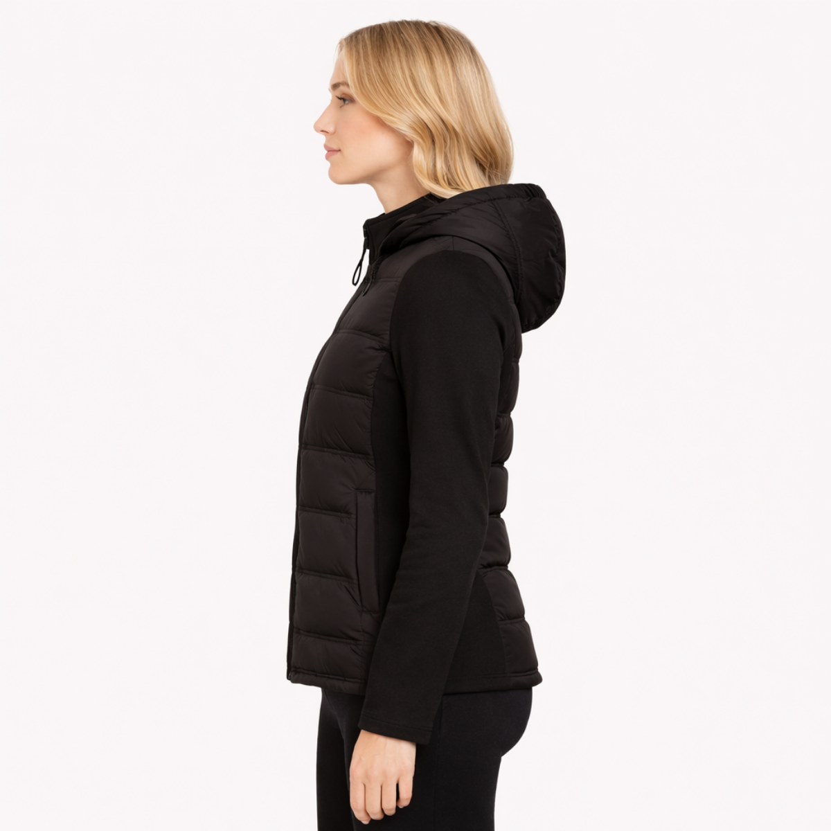 Hooded Quilted Puffer Jacket with Streamlined Fit